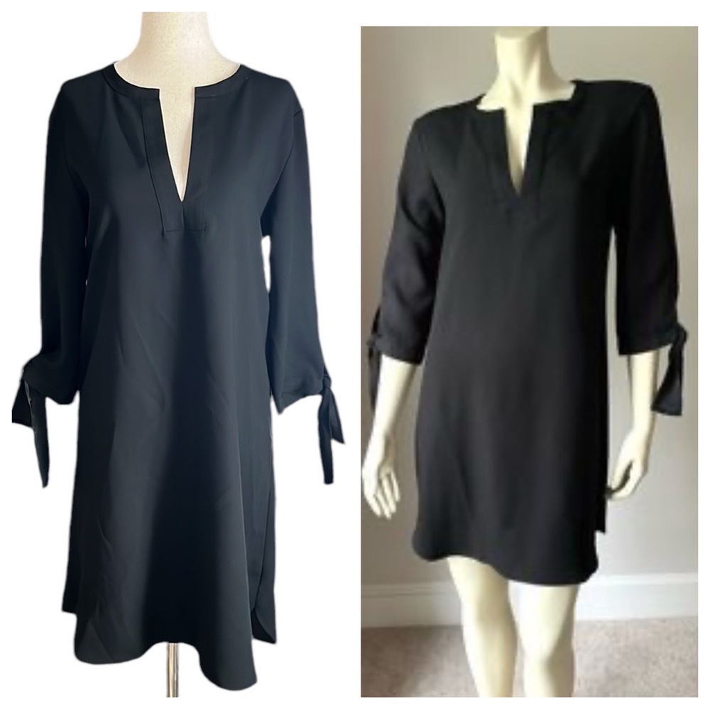 Donna Rocco Pull On Shirt Dress with Tie Sleeve